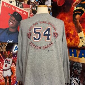 Vintage Chicago Bears Brian Urlacher Long Sleeve NFL T Shirt Sz XL